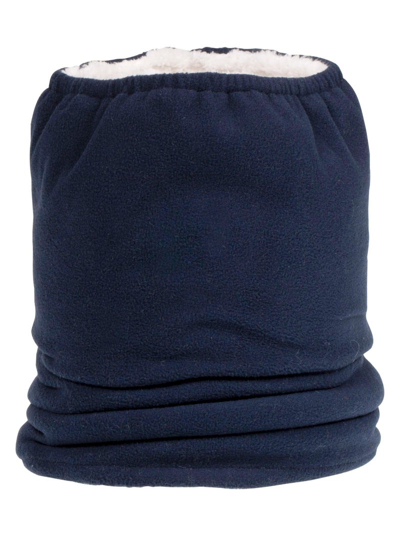 Tour de cou doublure sherpa Bleu marine - Kiabi