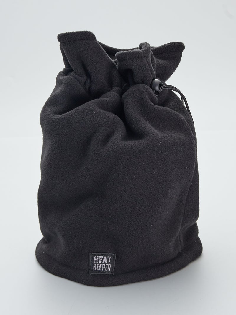 Tour de cou en polaire noir - Kiabi