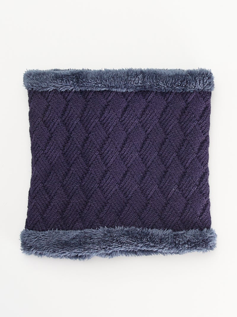Tour de cou en tricot Bleu marine - Kiabi