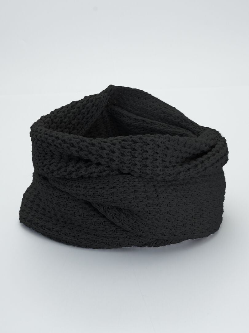 Tour de cou en tricot - noir - Kiabi - 13.00€