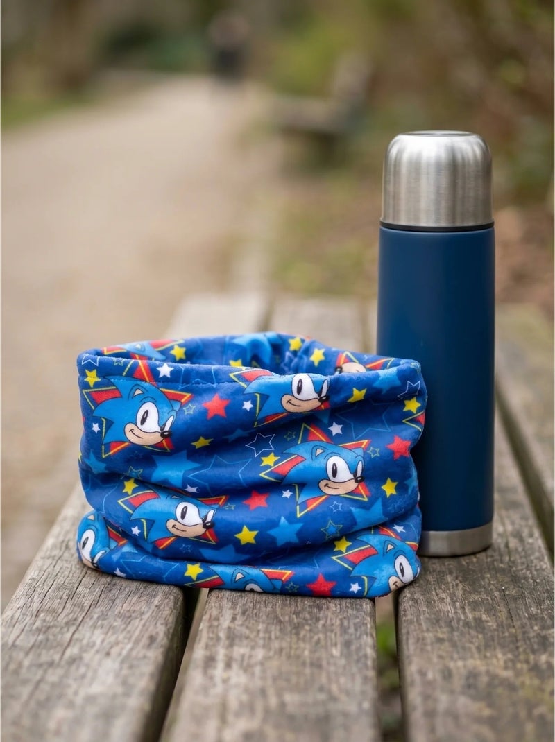 Tour de cou enfant en polyester extensible sonic sega Bleu - Kiabi