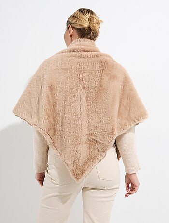 Tour de cou fausse fourrure léopard