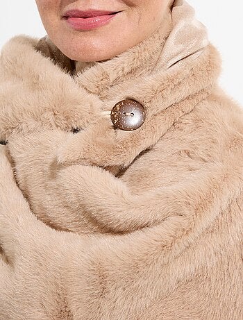 Tour de cou fausse fourrure léopard