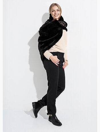 Tour de cou fausse fourrure léopard