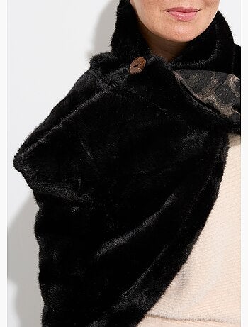 Tour de cou fausse fourrure léopard