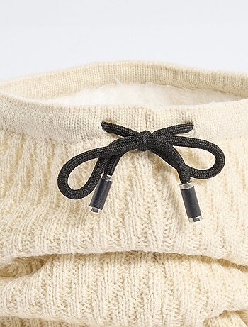 Tour de cou maille et sherpa, stries - AFIBEL