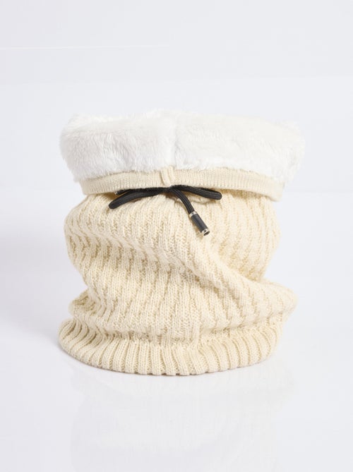 Tour de cou maille et sherpa, stries - AFIBEL - Kiabi
