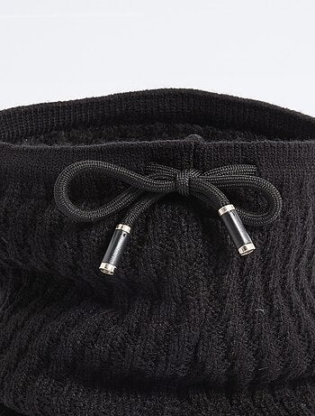 Tour de cou maille et sherpa, stries - AFIBEL