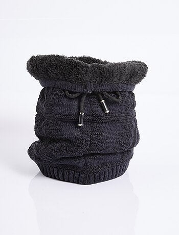 Tour de cou maille et sherpa, zig zag - AFIBEL