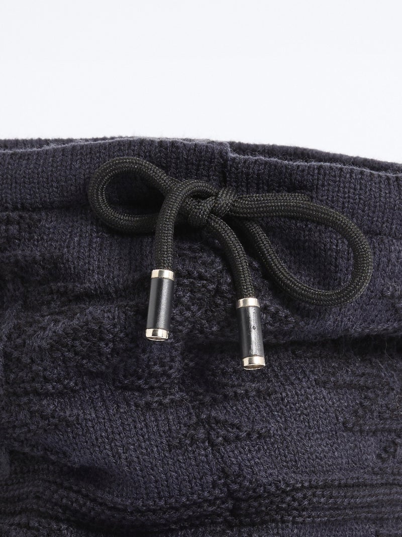 Tour de cou maille et sherpa, zig zag - AFIBEL Bleu marine - Kiabi