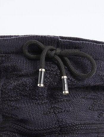 Tour de cou maille et sherpa, zig zag