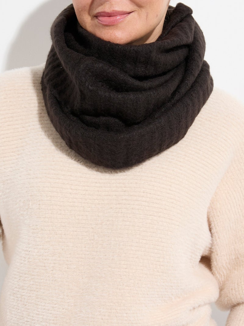 Tour de cou snood en maille mousseuse - AFIBEL Noir - Kiabi
