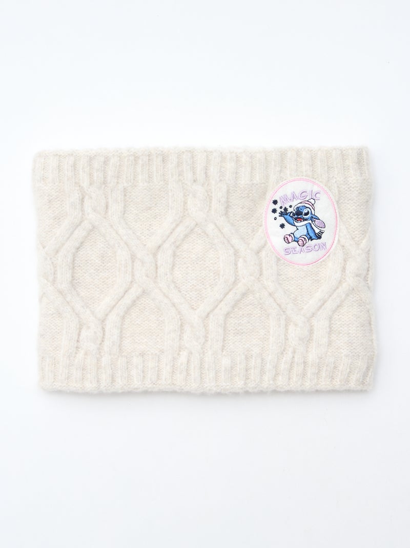 Tour de cou 'Stitch' 'Disney' Beige - Kiabi