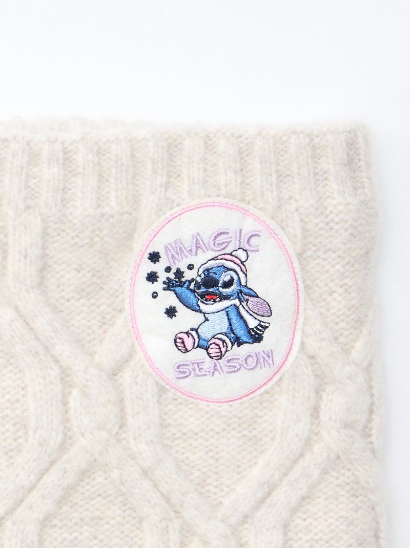 Tour de cou 'Stitch' 'Disney' Beige - Kiabi