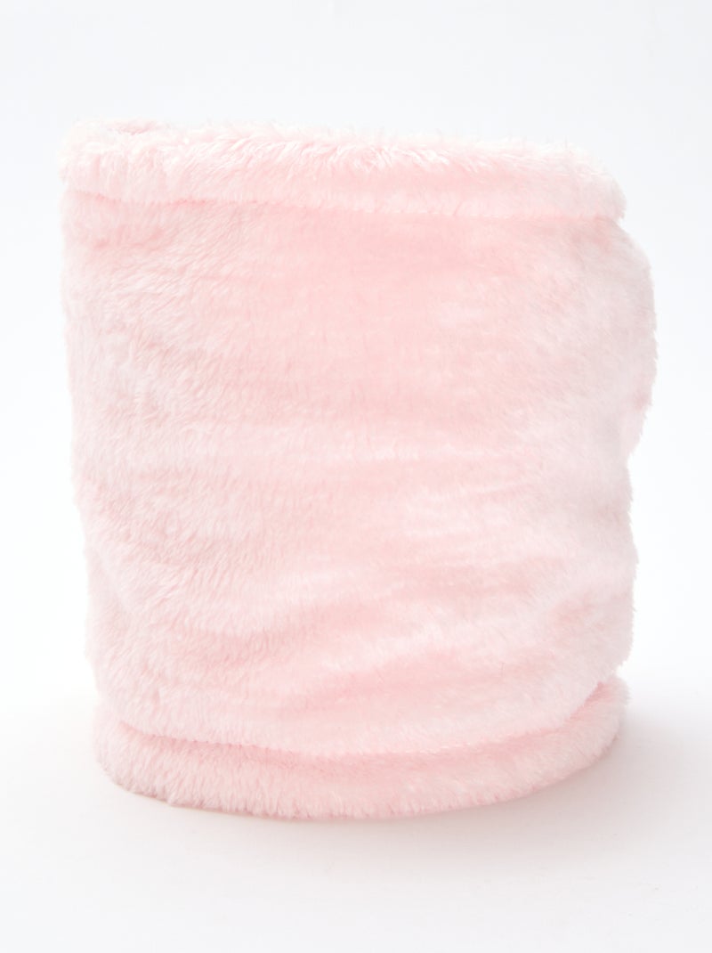 Tour de cou uni doux Rose Fille Kiabi