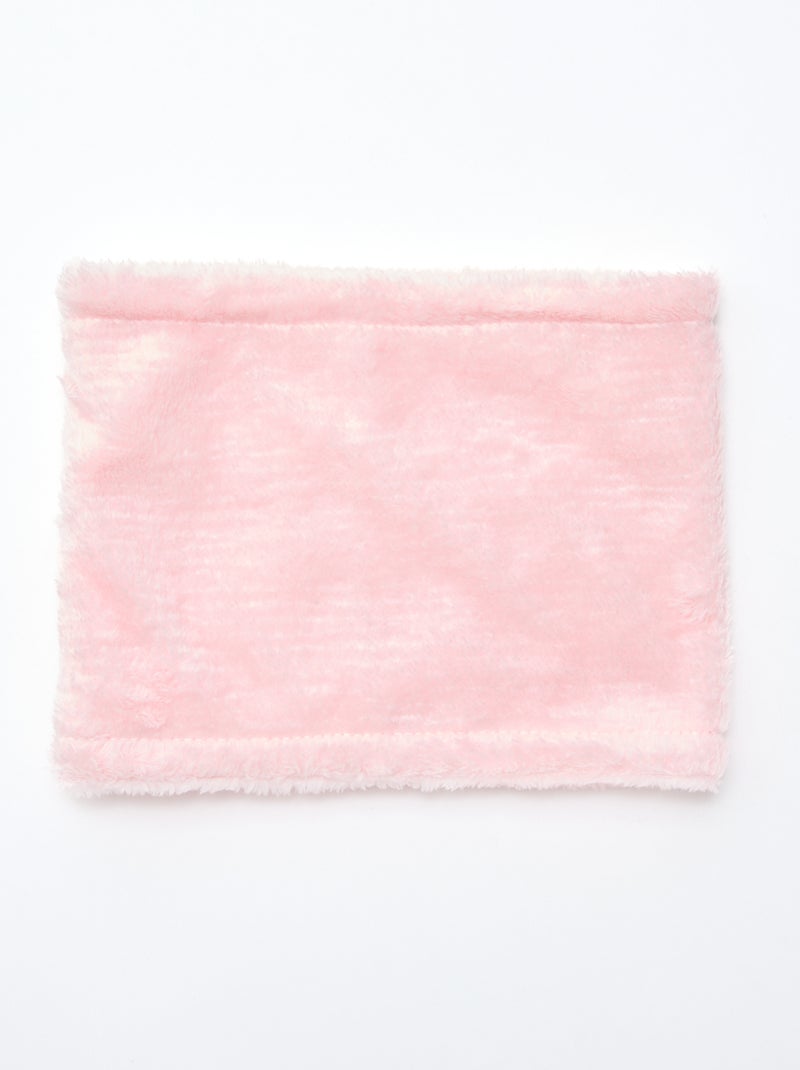 Tour de cou uni doux Rose - Kiabi