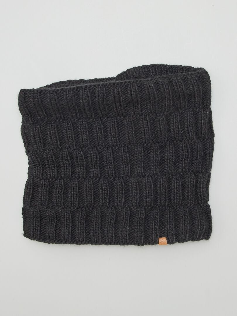 Tour de coup en tricot Noir - Kiabi