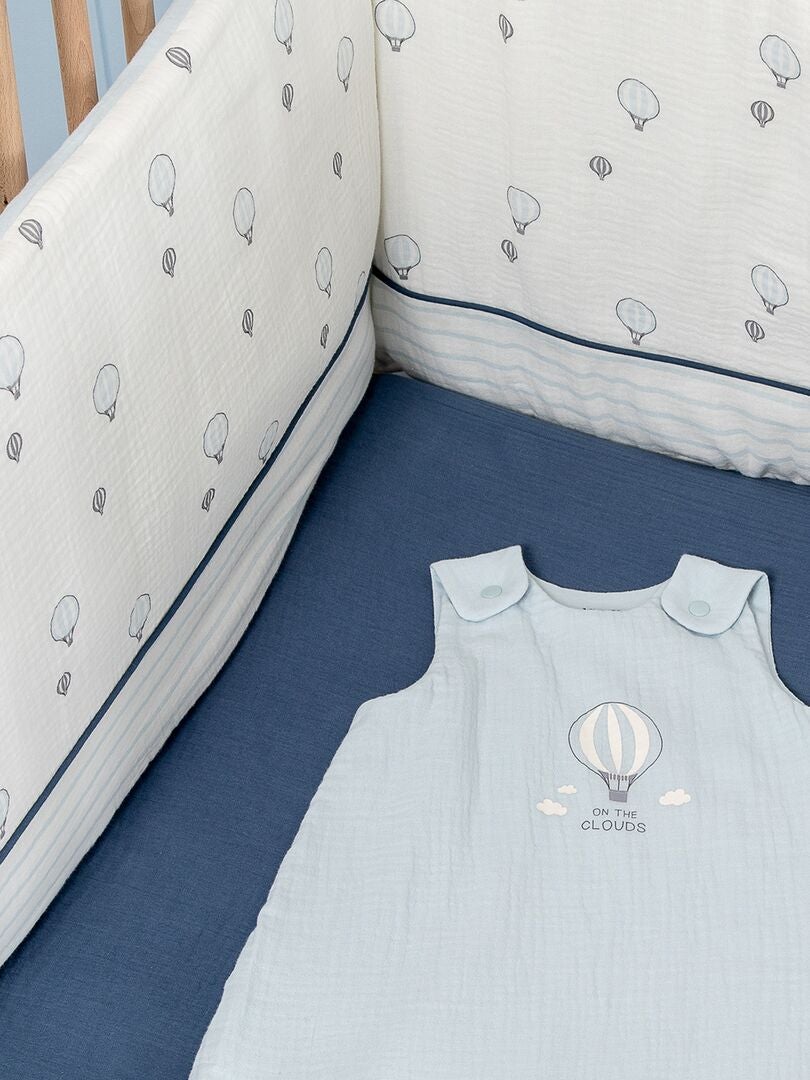 Tour de lit - lit bébé Blanc/bleu - Kiabi