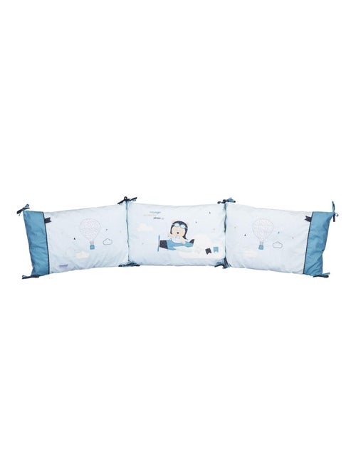 Tour de lit 120x60 ou 140x70 en coton bleu - SAUTHON - Kiabi