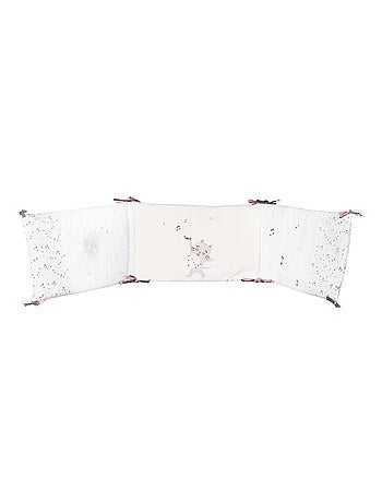 Tour de lit 190x40cm en coton blanc - BABYPRICE