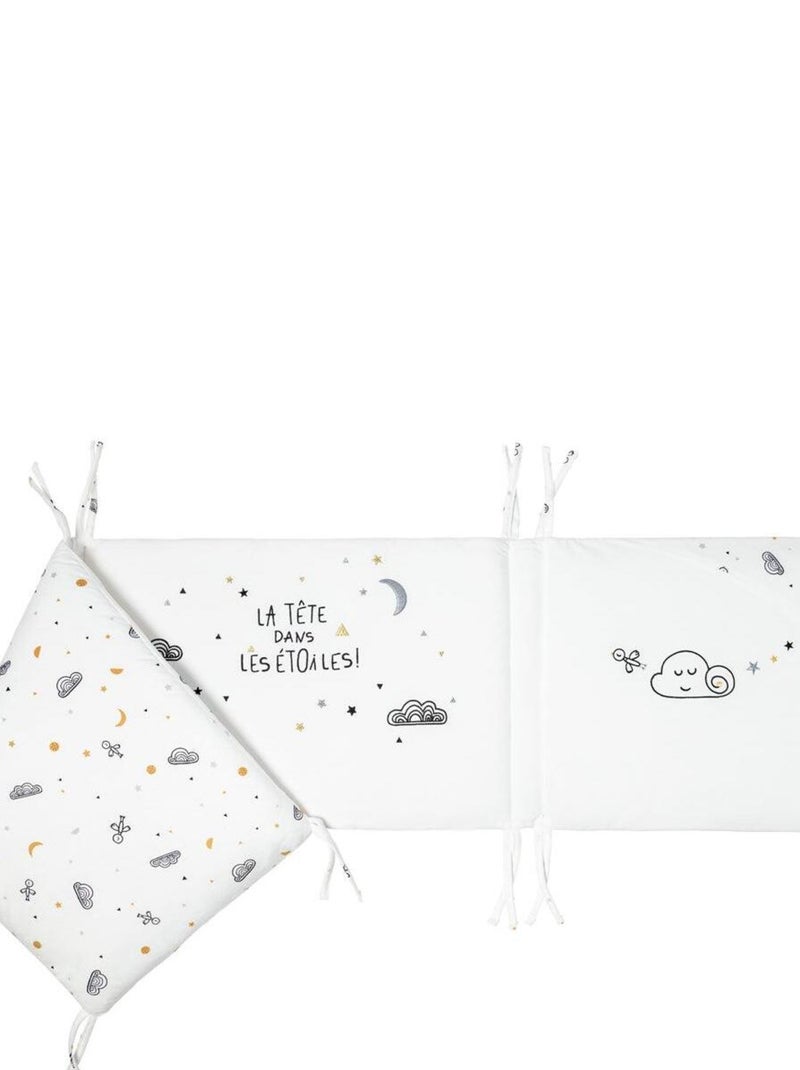 Tour de lit adaptable Etoile Filante - 40x180 cm Blanc - Kiabi