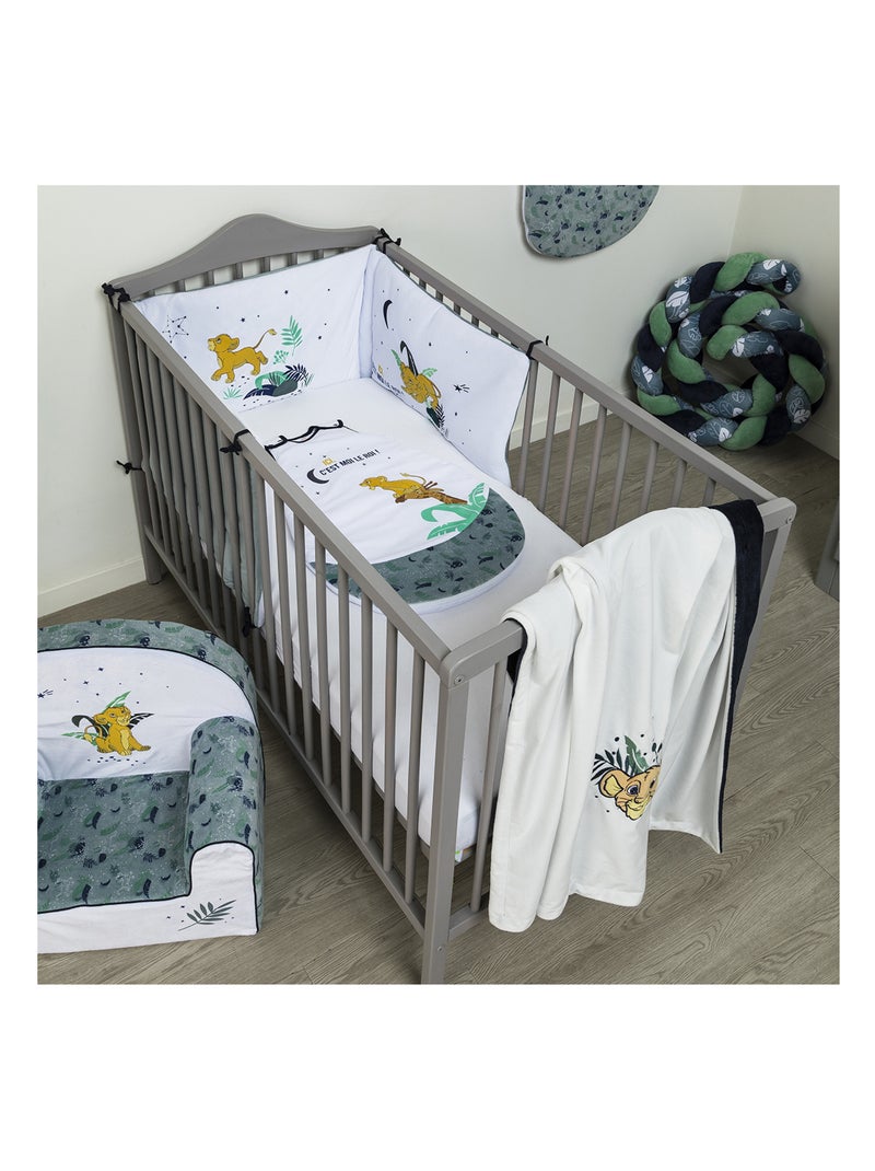 Tour de lit adaptable Roi Lion Star - 40x180 cm Bleu - Kiabi