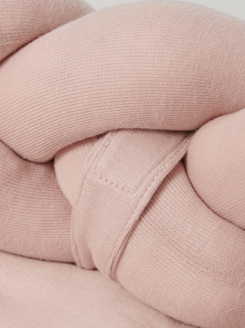 Tour de lit bébé coton tressé Rose - Kiabi