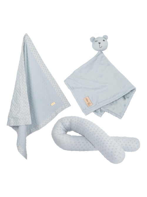 Tour de lit bébé + couverture et doudou en coton Bio 'Lil Planet' ROBA - Kiabi