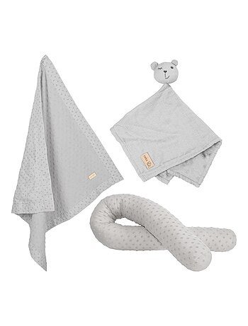 Tour de lit bébé + couverture et doudou en coton Bio 'Lil Planet' ROBA