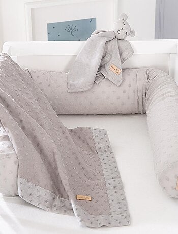 Tour de lit bébé + couverture et doudou en coton Bio 'Lil Planet' ROBA