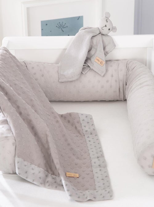 Tour de lit bébé + couverture et doudou en coton Bio 'Roba lil planet' - Kiabi