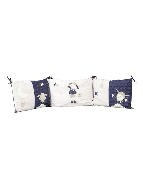 Tour de lit bébé déhoussable 180x40cm en coton blanc - SAUTHON - Kiabi