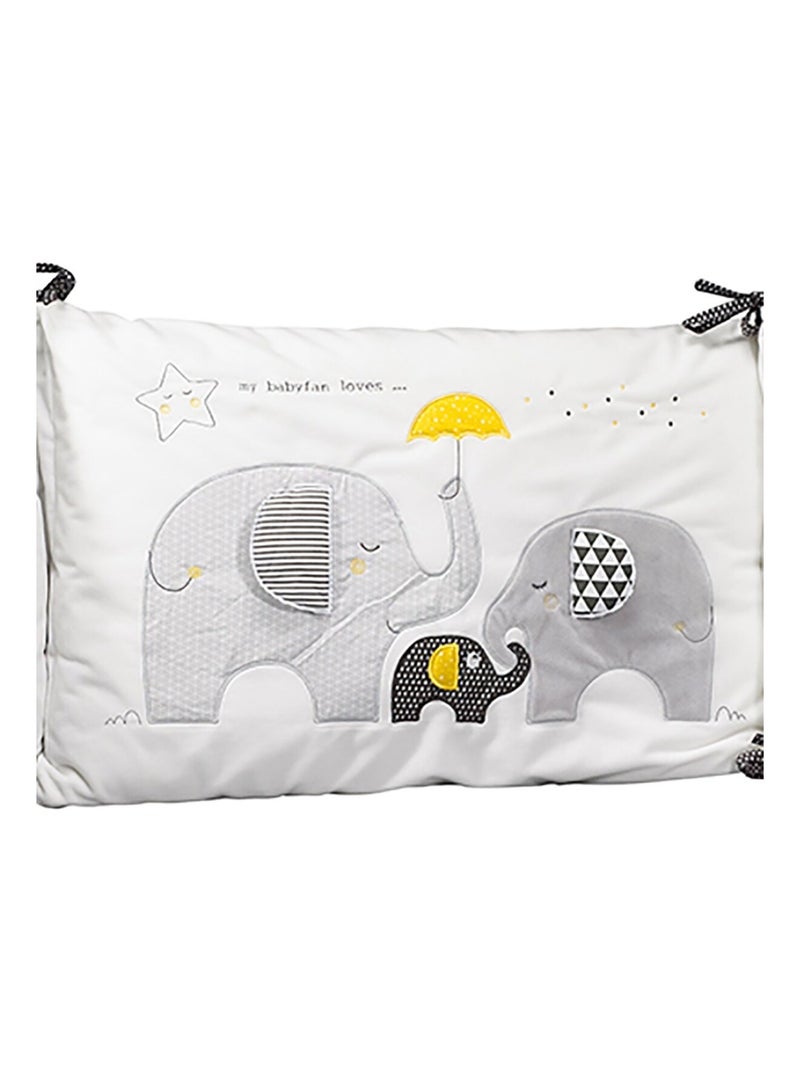 Tour de lit bébé déhoussable en coton - SAUTHON Blanc - Kiabi