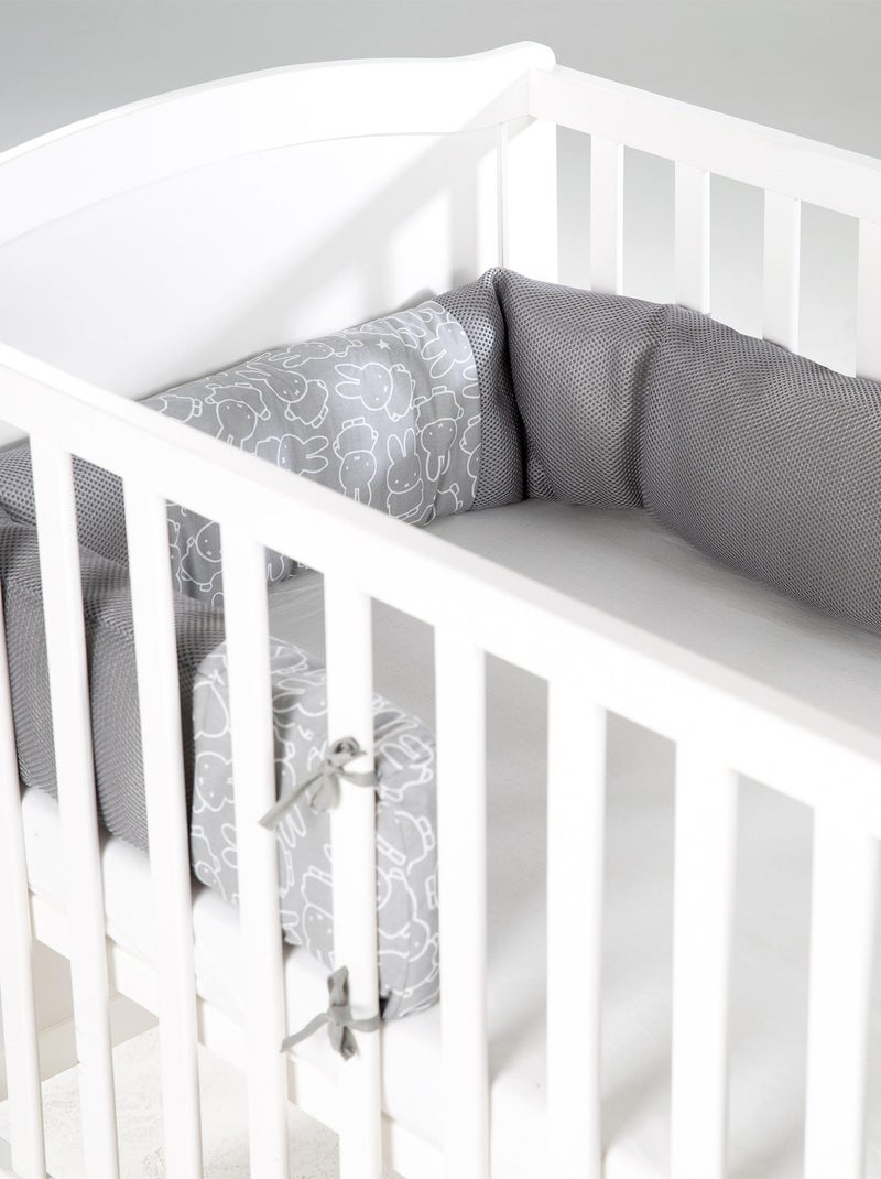 Tour de lit bébé déhoussable safe asleep® système Easy Air 'miffy®' ROBA Gris - Kiabi