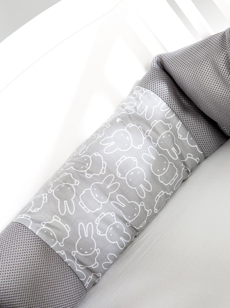 Tour de lit bébé déhoussable safe asleep® système Easy Air 'miffy®' ROBA Gris - Kiabi