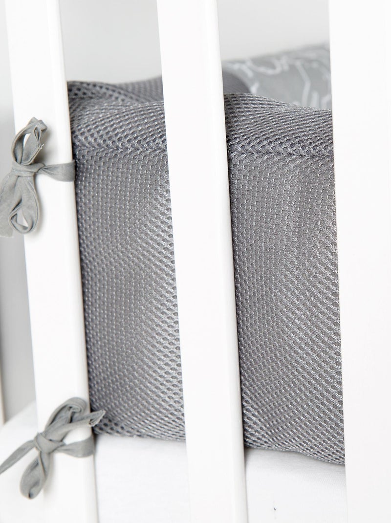 Tour de lit bébé déhoussable safe asleep® système Easy Air 'miffy®' ROBA Gris - Kiabi