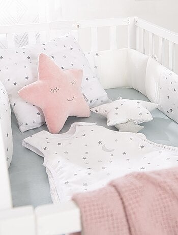 Tour de lit bébé déhoussable safe asleep® système Easy Air 'Sternenzauber grau' ROBA