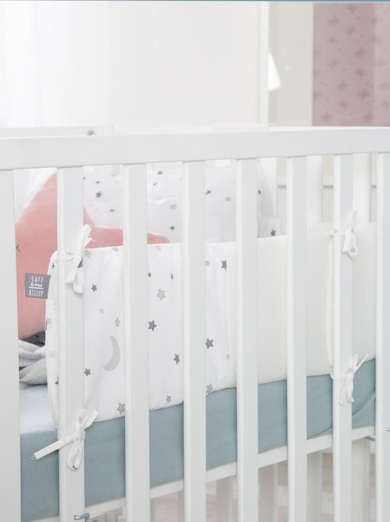 Tour de lit bébé déhoussable safe asleep® système Easy Air 'Sternenzauber grau' ROBA Blanc - Kiabi
