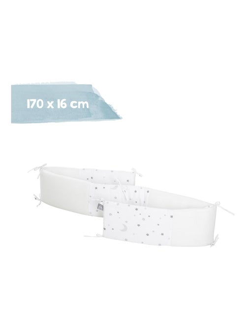 Tour de lit bébé déhoussable safe asleep® système Easy Air 'Sternenzauber grau' ROBA - Kiabi