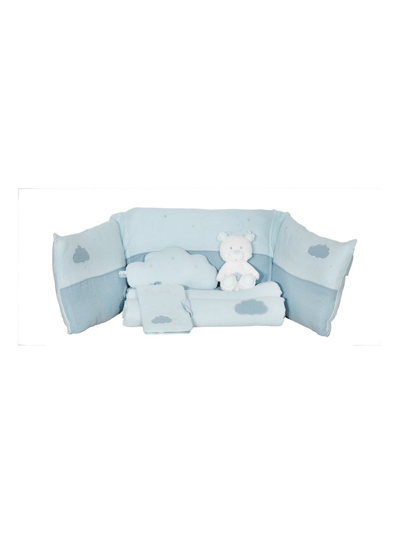 Tour de lit bébé en coton - SAUTHON Bleu - Kiabi