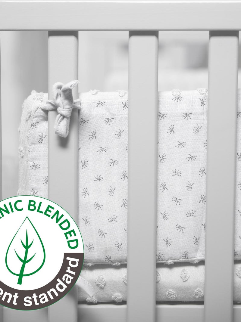 Tour de lit bébé en coton Bio pois en relief - ROBA 'lil planet' Gris - Kiabi