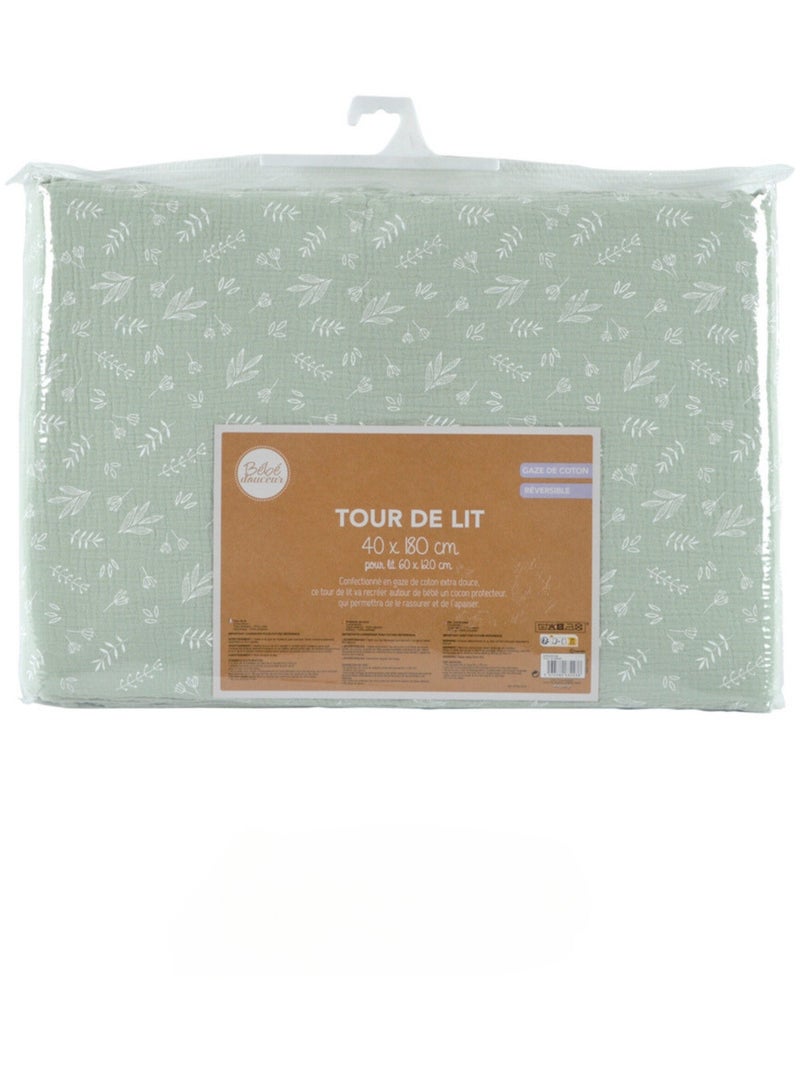Tour de Lit Bébé en Gaze de Coton Vert - Kiabi