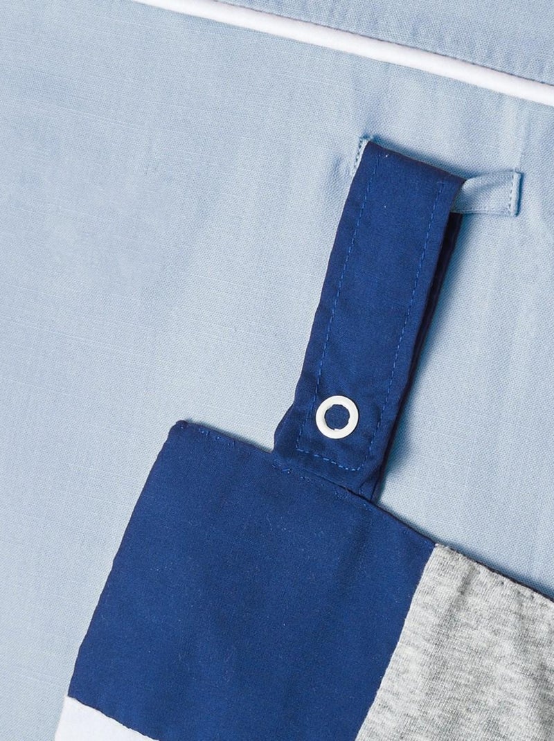 Tour de lit bébé stable en coton 180 x 35 cm Bleu - Kiabi