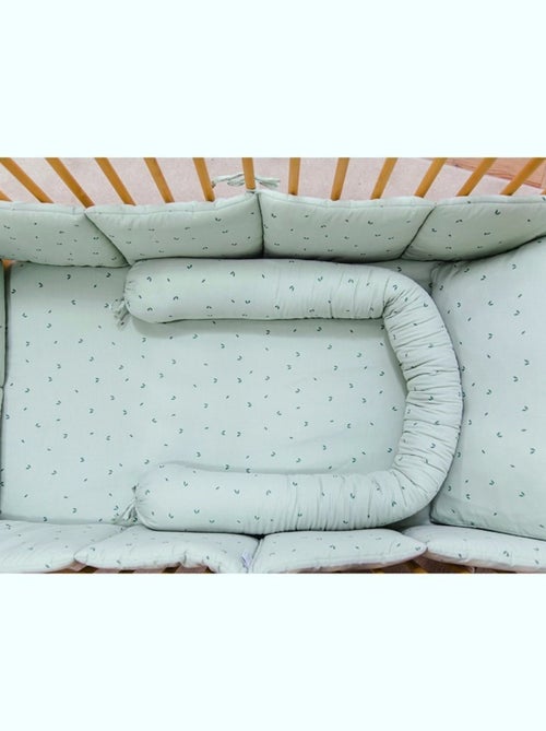 Tour de Lit Complet Bio Organic Green - Kiabi