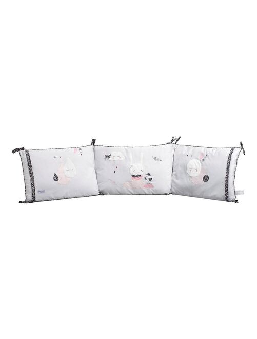 Tour de lit déhoussable 180x40cm en coton blanc - SAUTHON - Kiabi