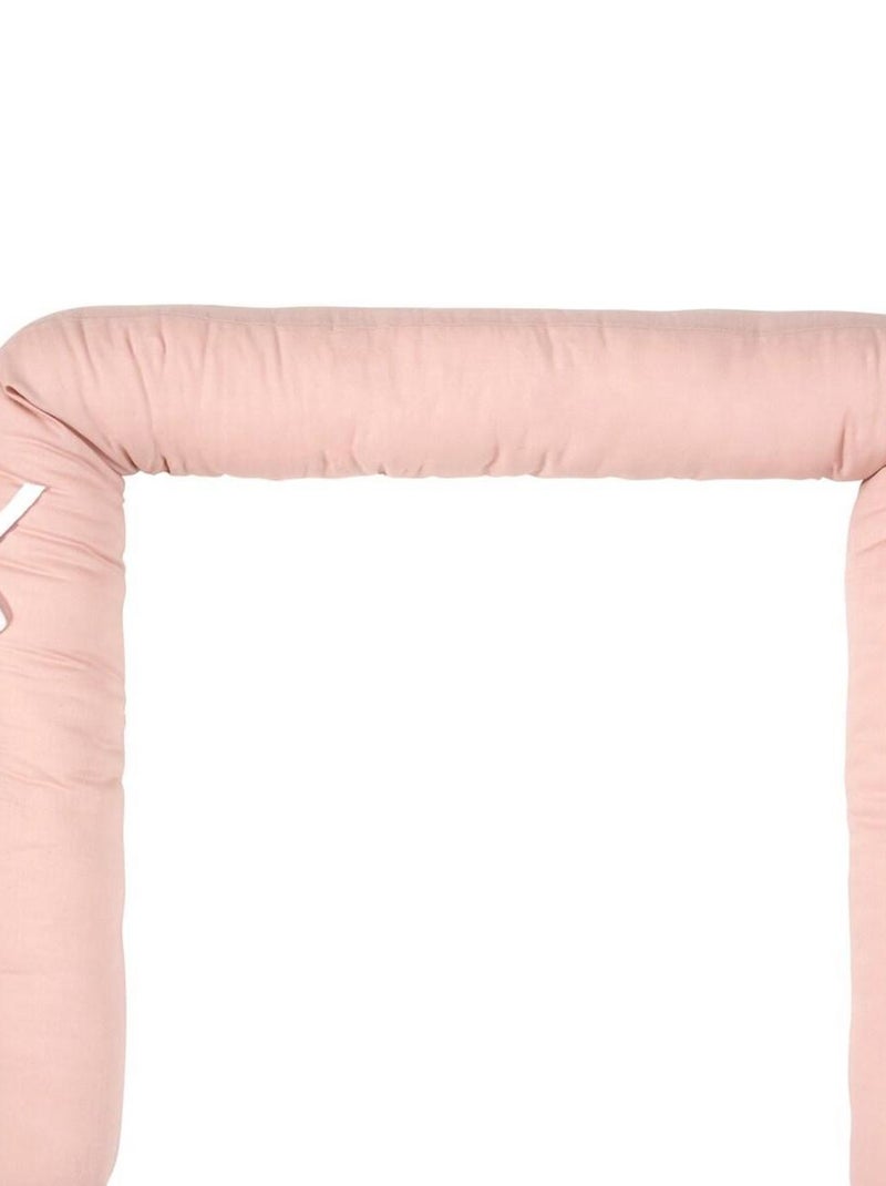 Tour de lit en coton 180 x 9 cm Rose pâle - Kiabi