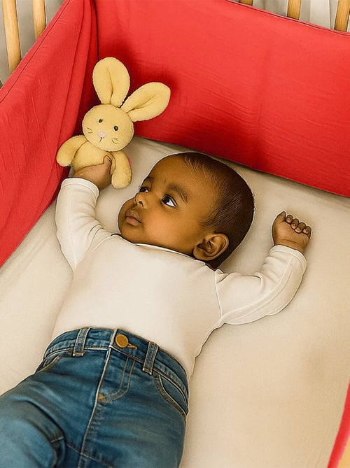 Tour de Lit en Coton Bio Fraise - Kiabi