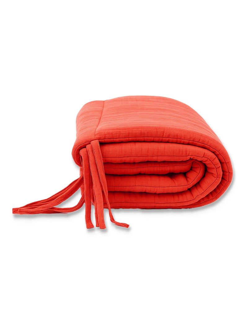 Tour de Lit en Coton Bio Fraise Rouge - Kiabi