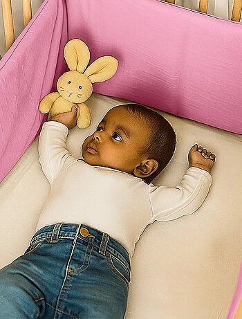 Tour de Lit en Coton Bio Rose