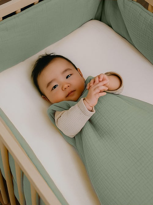 Tour de Lit en Coton Bio Vert - Kiabi